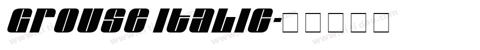 Grouse Italic字体转换
